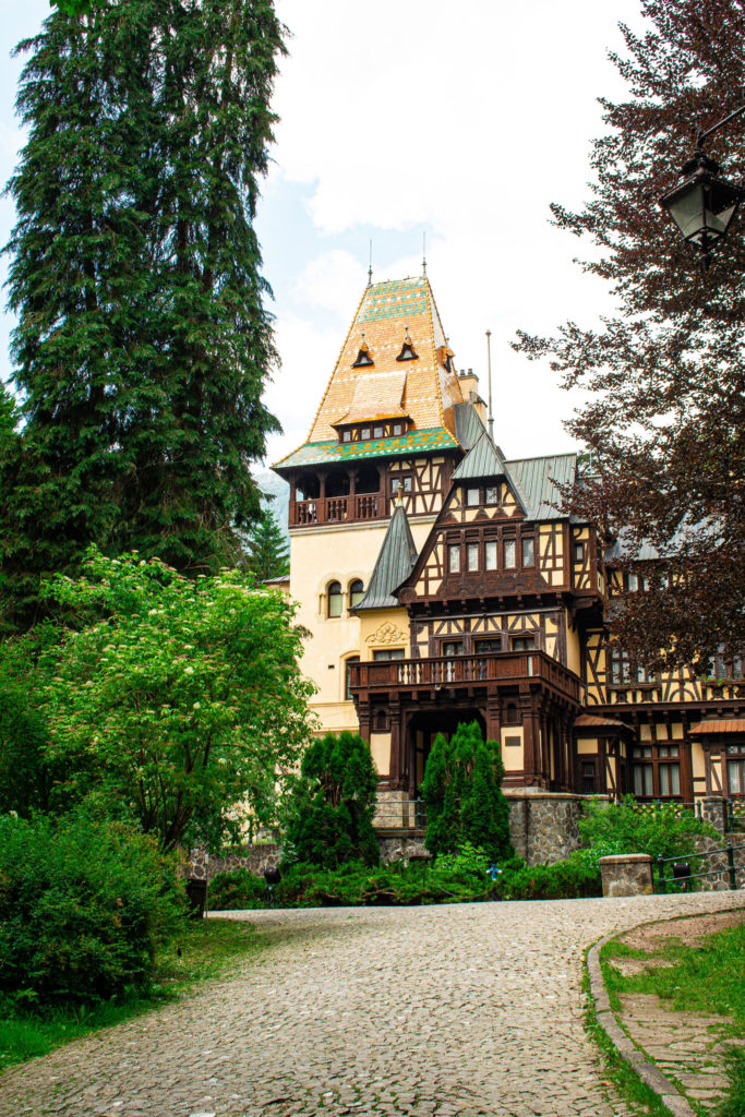 Side view of Pelisor Palace in Peles Castle Complex