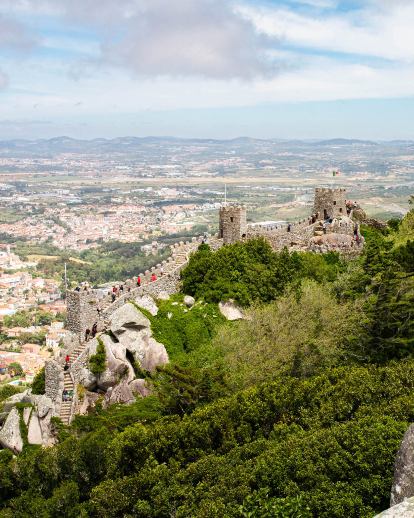 view of sintra, portugal from the Moor castle