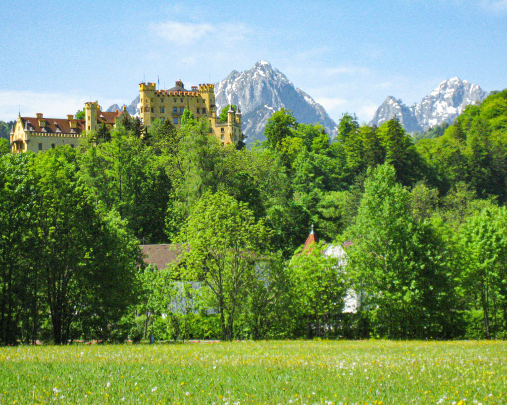view of Hohenschwangau Castle from neuschwanstein castle, germany