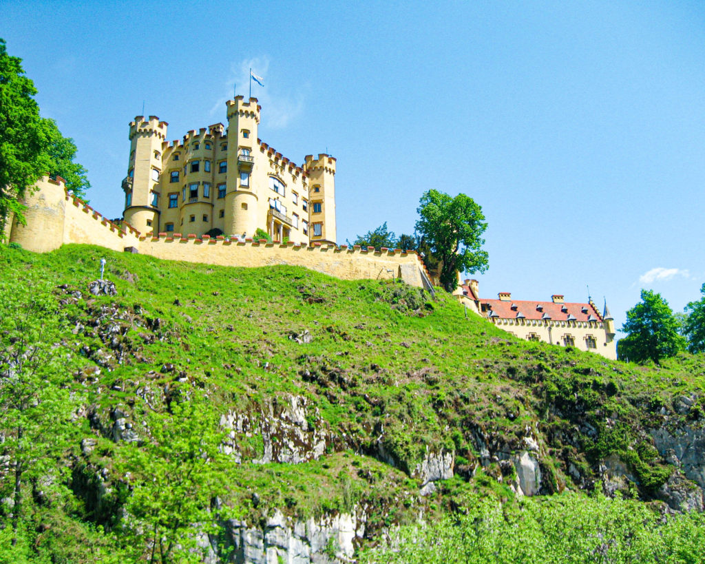 view of Hohenschwangau Castle from neuschwanstein castle, germany