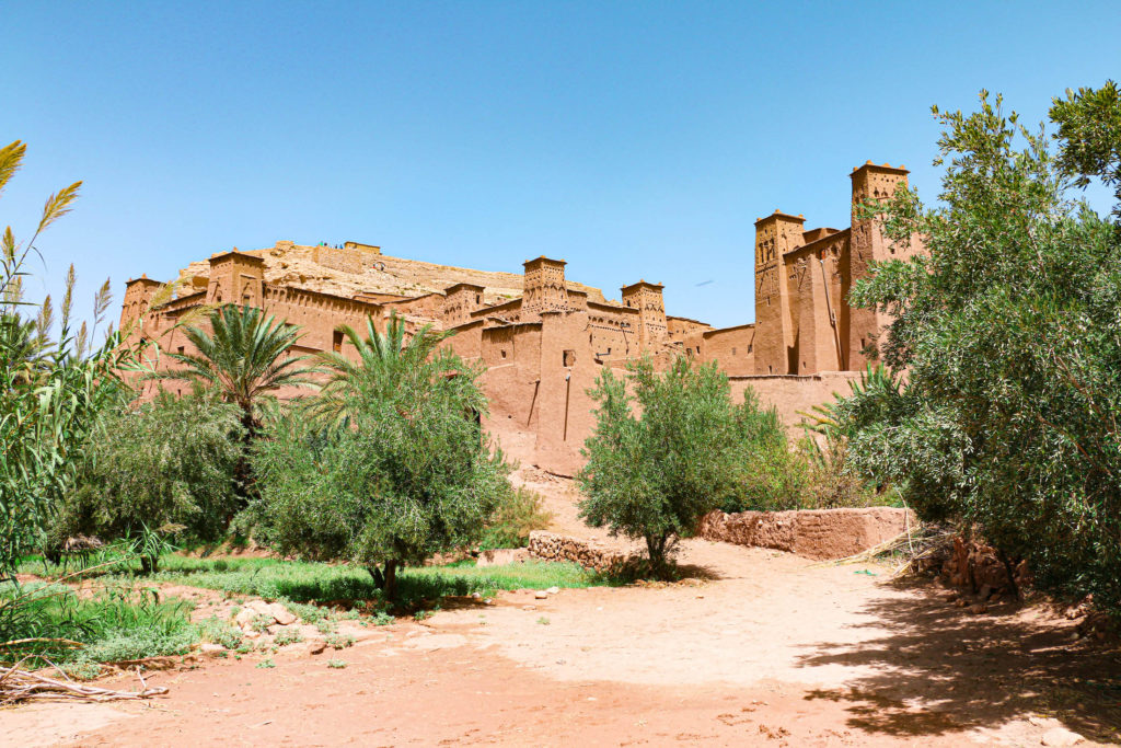 view over castle ksar ait benhaddou, morrocco