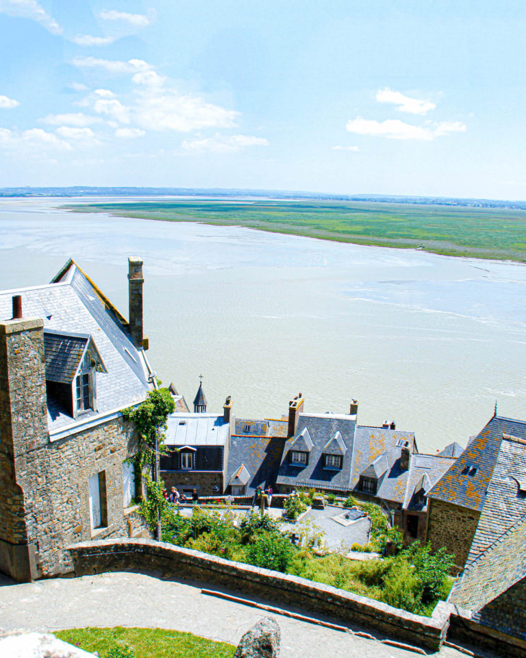 view from the castle mont st michel, france